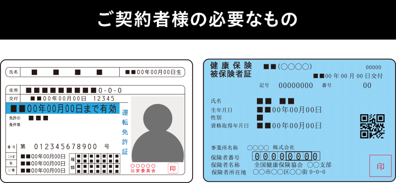 ご契約者様の必要なもの