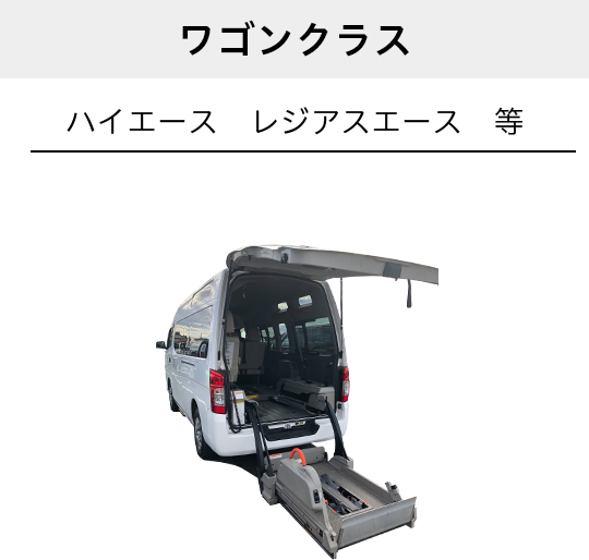 ワゴンクラス　ハイエース　レジアスエース　等